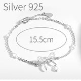 Sterling Silver Bowknot Charm Bracelet Set