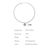 925 Silver Vintage Pentacle Necklace Round Pendant Hiphop Jewelry