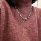 925 Silver Choker Necklace Wide Fine Jewelry Wedding Gift