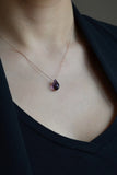 925 Silver Chain Amethyst Crystal Necklace