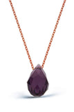925 Silver Chain Amethyst Crystal Necklace
