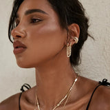 925 Silver Chain Dangle Earrings Zircon Stud Hoop Jewelry