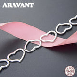 925 Silver Heart Bracelet - Wedding Jewelry