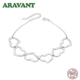 925 Silver Heart Bracelet - Wedding Jewelry