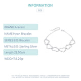 925 Silver Heart Bracelet - Wedding Jewelry