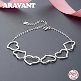 925 Silver Heart Bracelet - Wedding Jewelry