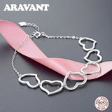 925 Silver Heart Bracelet - Wedding Jewelry