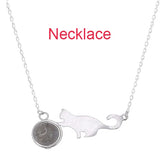 925 Silver Chain Labradorite Moonstone Bracelet with Cat Charm