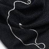 925 Sterling Silver Choker Necklace Punk Jewelry Women Platinum