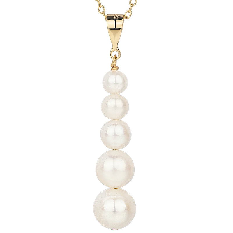 925 Silver Chain Necklace Freshwater Pearl Pendant Jewelry