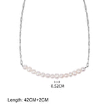 925 Silver Chain Necklace Freshwater Pearl Jewelry
