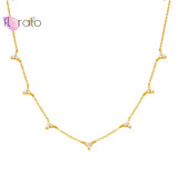 925 Sterling Silver Crystal Clavicle Chain Necklace for Women