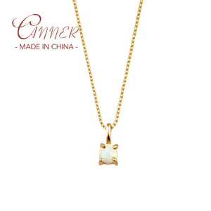 925 Silver Opal Pendant Multilayer Necklace for Women