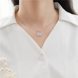 925 Silver Chain Necklace Shell Elk Pendant Female Jewelry Gift
