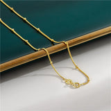 925 Silver Chain Necklaces 18K Plated Women Jewelry