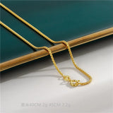 925 Silver Chain Necklaces 18K Plated Women Jewelry