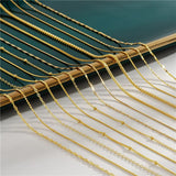 925 Silver Chain Necklaces 18K Plated Women Jewelry