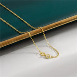 925 Silver Chain Necklaces 18K Plated Women Jewelry