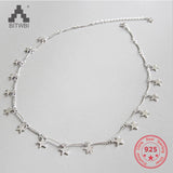 925 Silver Stars Pendant Necklace for Women Girl Gift