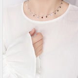 925 Silver Stars Pendant Necklace for Women Girl Gift