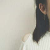 925 Silver Chain Pendant Earrings for Women Minimalist Dangle Ear Line Jewelry
