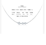 925 Silver Pendant Necklace Women Wedding Engagement Jewelry