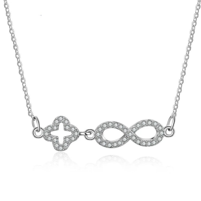 925 Silver Pendant Necklace Women Wedding Engagement Jewelry