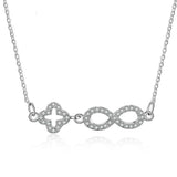 925 Silver Pendant Necklace Women Wedding Engagement Jewelry