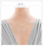 925 Silver Pendant Necklace Women Wedding Engagement Jewelry