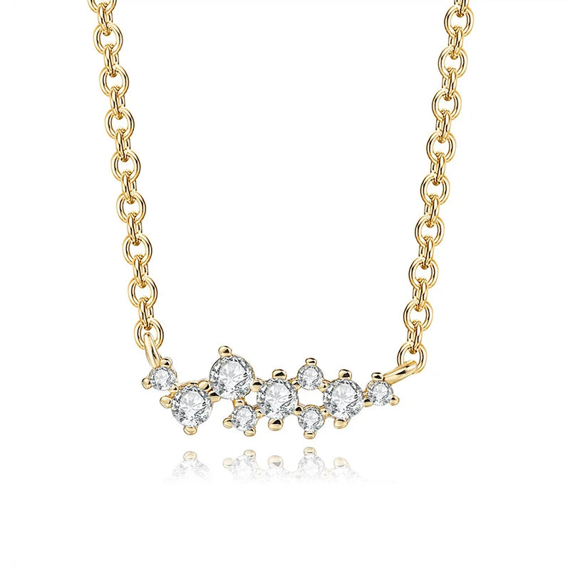 925 Silver CZ Constellation Necklace for Women