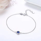 925 Silver CZ Charm Foot Jewelry Anklet Leg Bracelet
