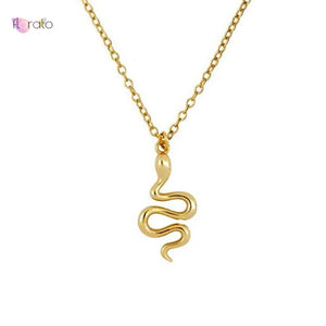 925 Silver Snake Necklace with Dangle Pendant for Women