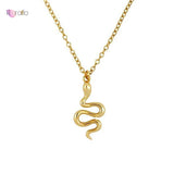 925 Silver Snake Necklace with Dangle Pendant for Women