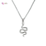 925 Silver Snake Necklace with Dangle Pendant for Women