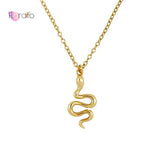 925 Silver Snake Necklace with Dangle Pendant for Women