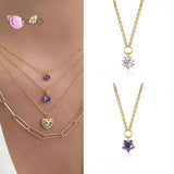 925 Silver Star Pendant Choker Necklace Clavicle Party Jewelry