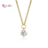 925 Silver Star Pendant Choker Necklace Clavicle Party Jewelry