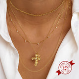 925 Silver Sun Pendant Choker Necklace Vintage Geometric Round Jewelry