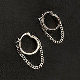 925 Silver Tassel Hoop Earrings Vintage Fine Jewelry
