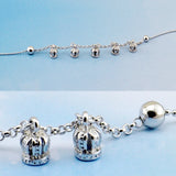925 Sterling Silver Crown Pendant Anklet for Women