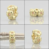925 Sterling Silver Charm Heart Diamond Love Space Beads for Bracelet