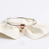 925 Sterling Silver Charm Bead Bracelet For Women Original Rose Charms Bracelets