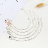 925 Silver Charm Bracelet Rose Heart Charms Bangles Gift