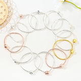 925 Silver Charm Bracelet Rose Heart Charms Bangles Gift