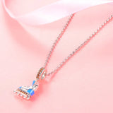 925 Silver Skates Skating Shoes Charm Bracelet for Women