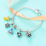925 Silver Skates Skating Shoes Charm Bracelet for Women