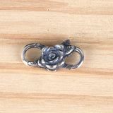 925 Silver Rose Flower Beads Lock Charm for Jewelry Making