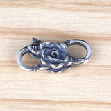 925 Silver Rose Flower Beads Lock Charm for Jewelry Making
