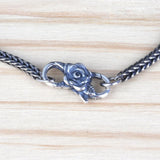 925 Silver Rose Flower Beads Lock Charm for Jewelry Making