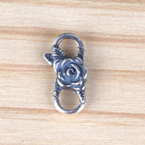 925 Silver Rose Flower Beads Lock Charm for Jewelry Making